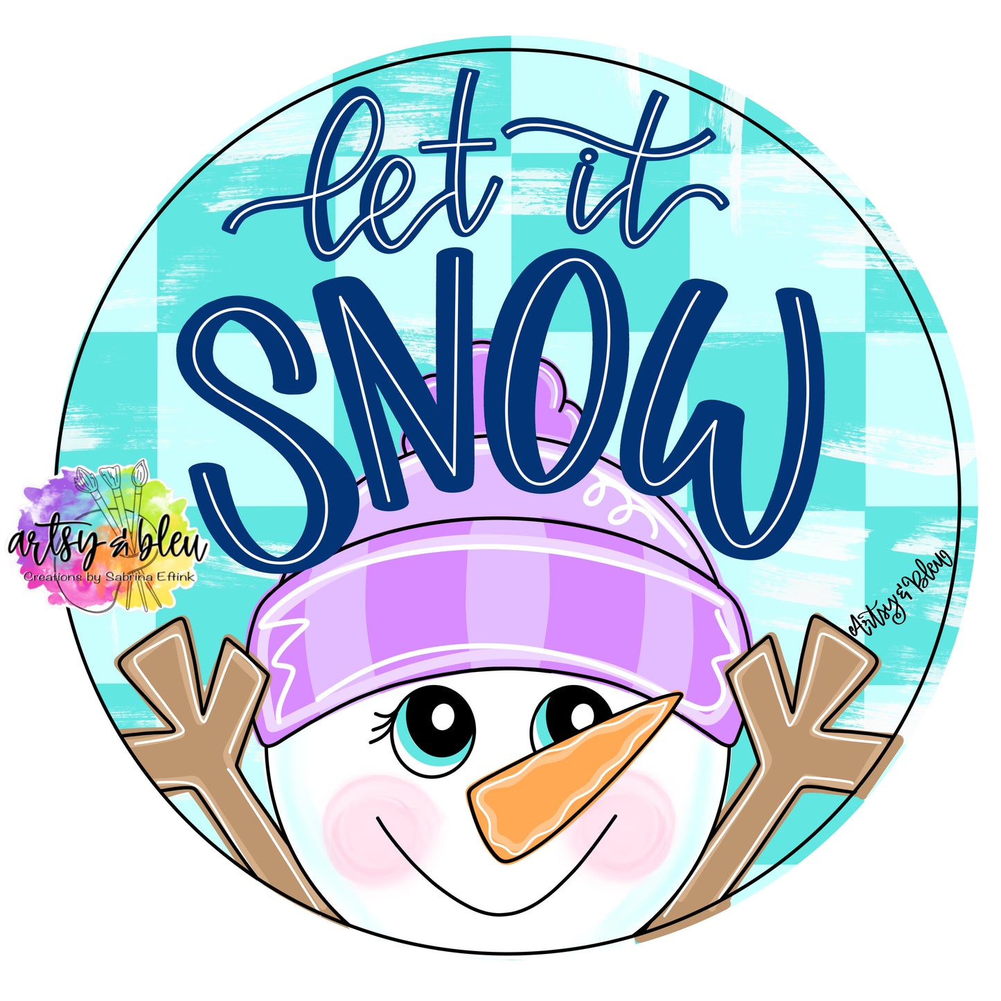 3D Let It Snow Round (AB123-3D)