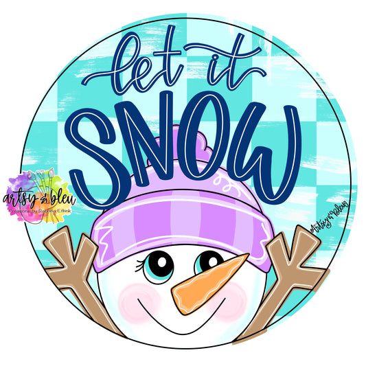 3D Let It Snow Round (AB123-3D)