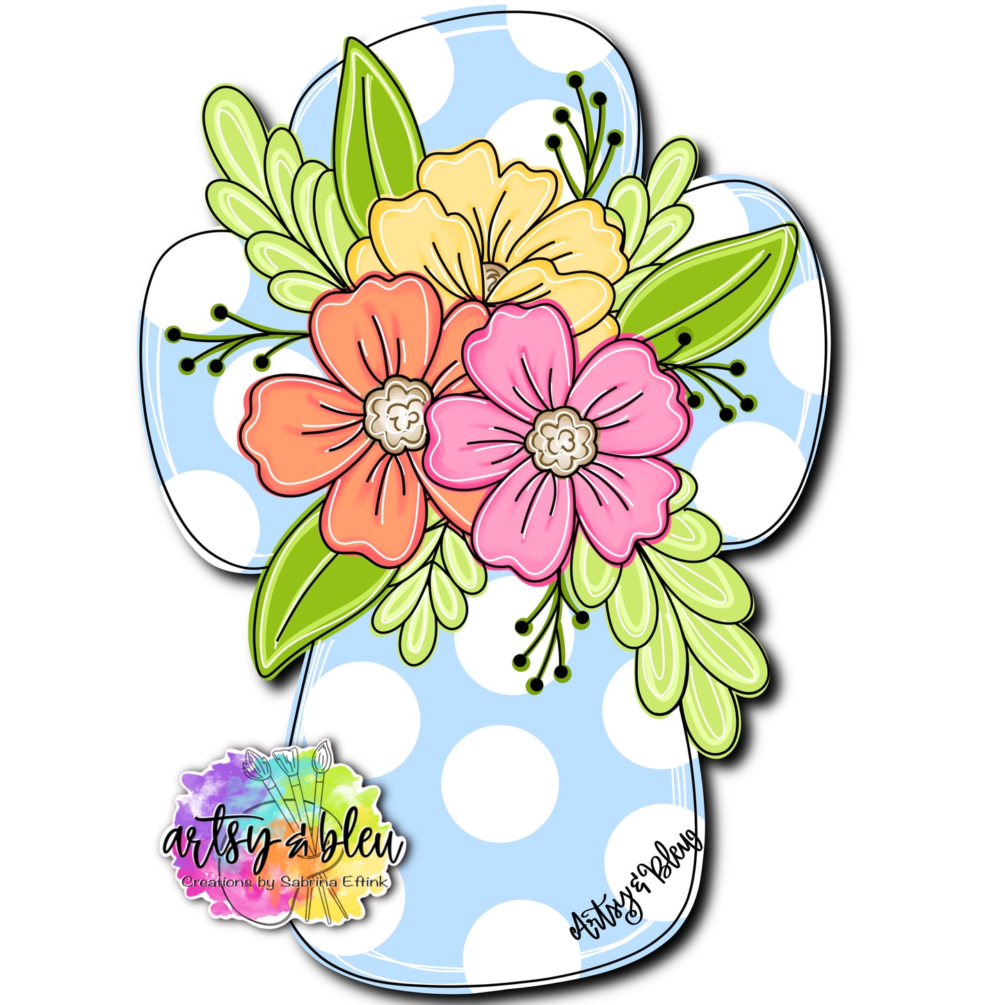 Floral Cross (AB203)