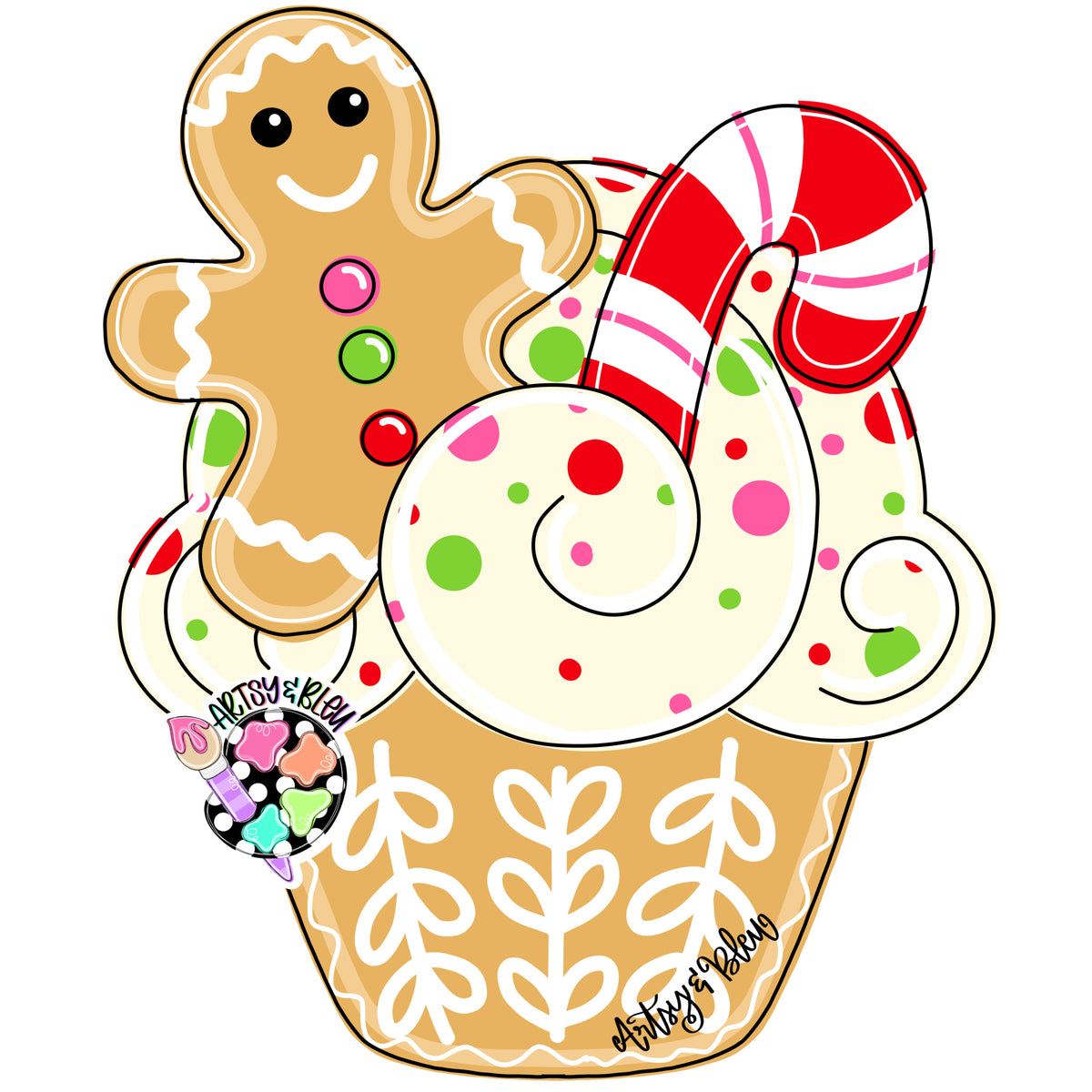 Gingerbread Cupcake (AB226)