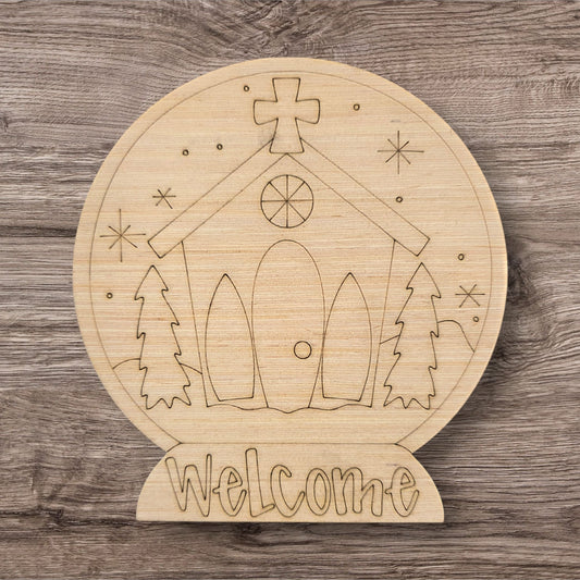 Welcome Church Snow Globe (BA079)