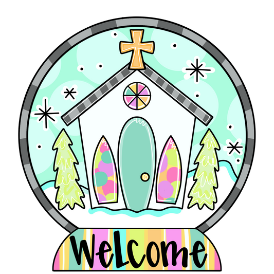 Welcome Church Snow Globe (BA079)