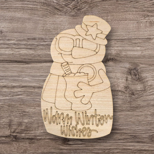Warm Winter Wishes Snowman (BA092)