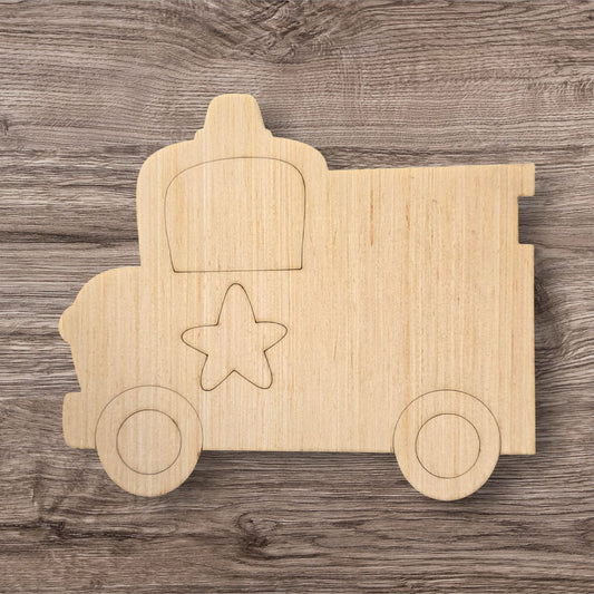 FIRE TRUCK BIRTH ANNOUNCEMENT(BA104)