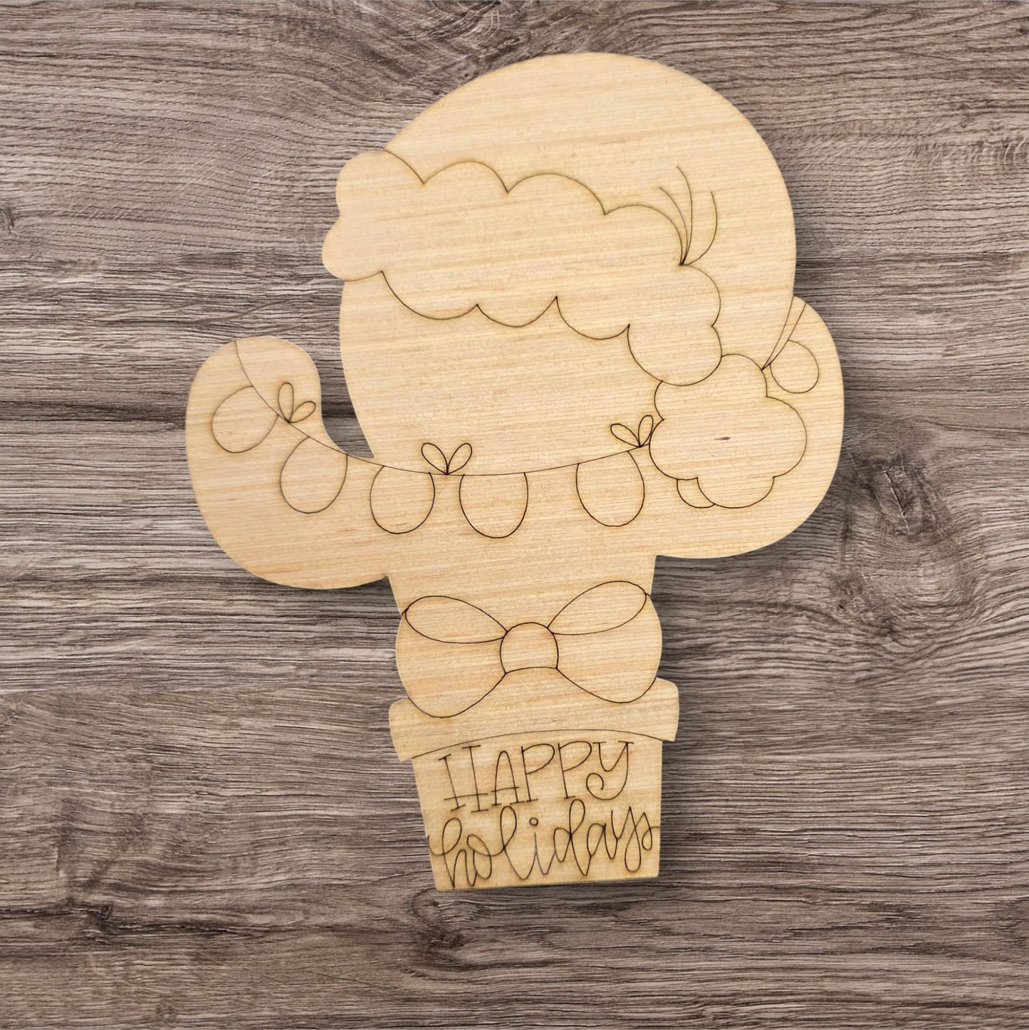 Happy Holidays Cactus Ornament (BA160-O)