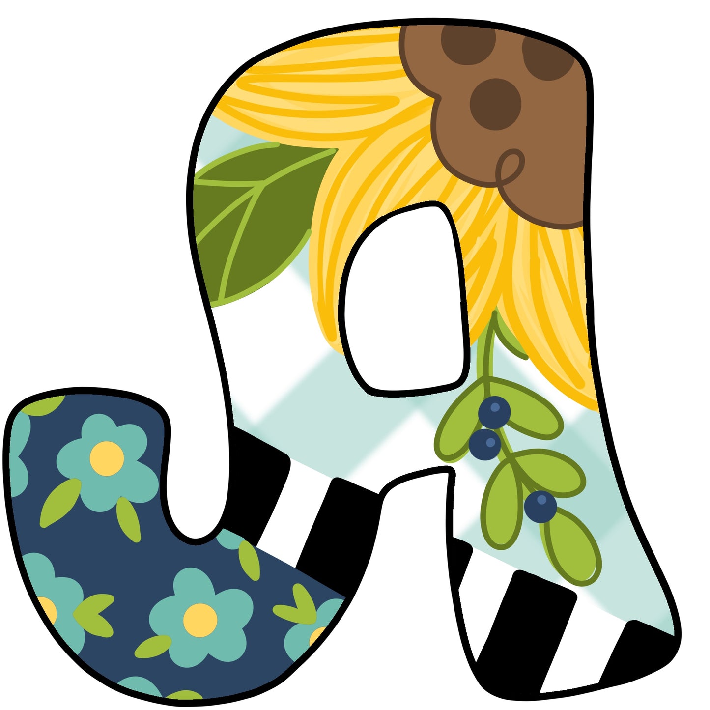 Floral Alphabet (BA240)
