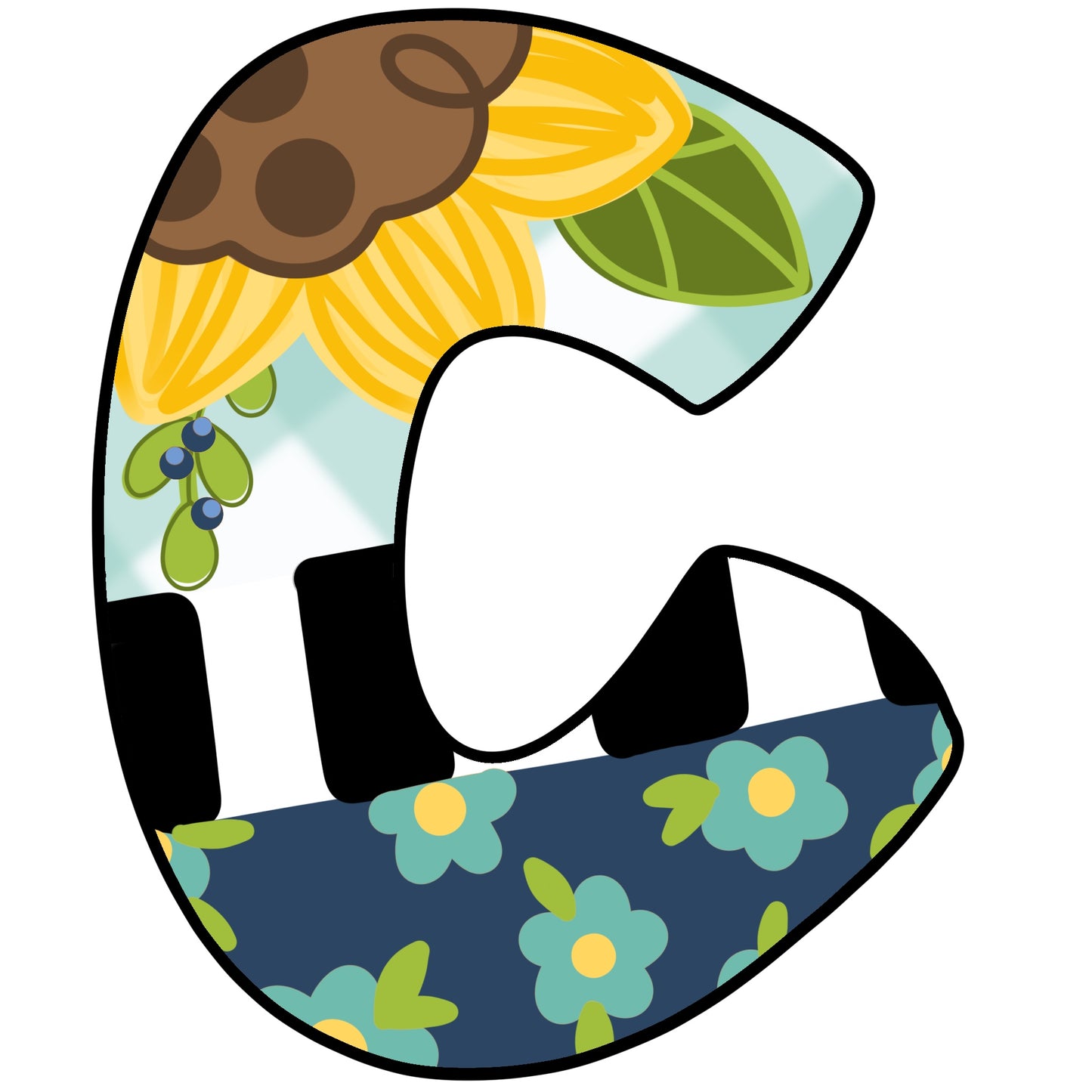 Floral Alphabet (BA240)