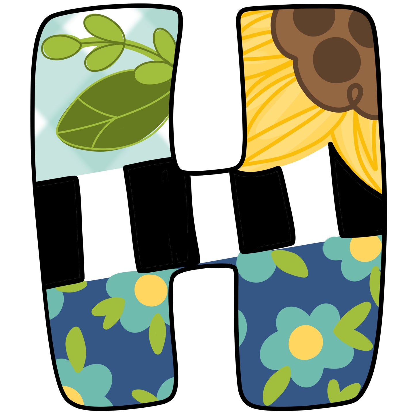 Floral Alphabet (BA240)