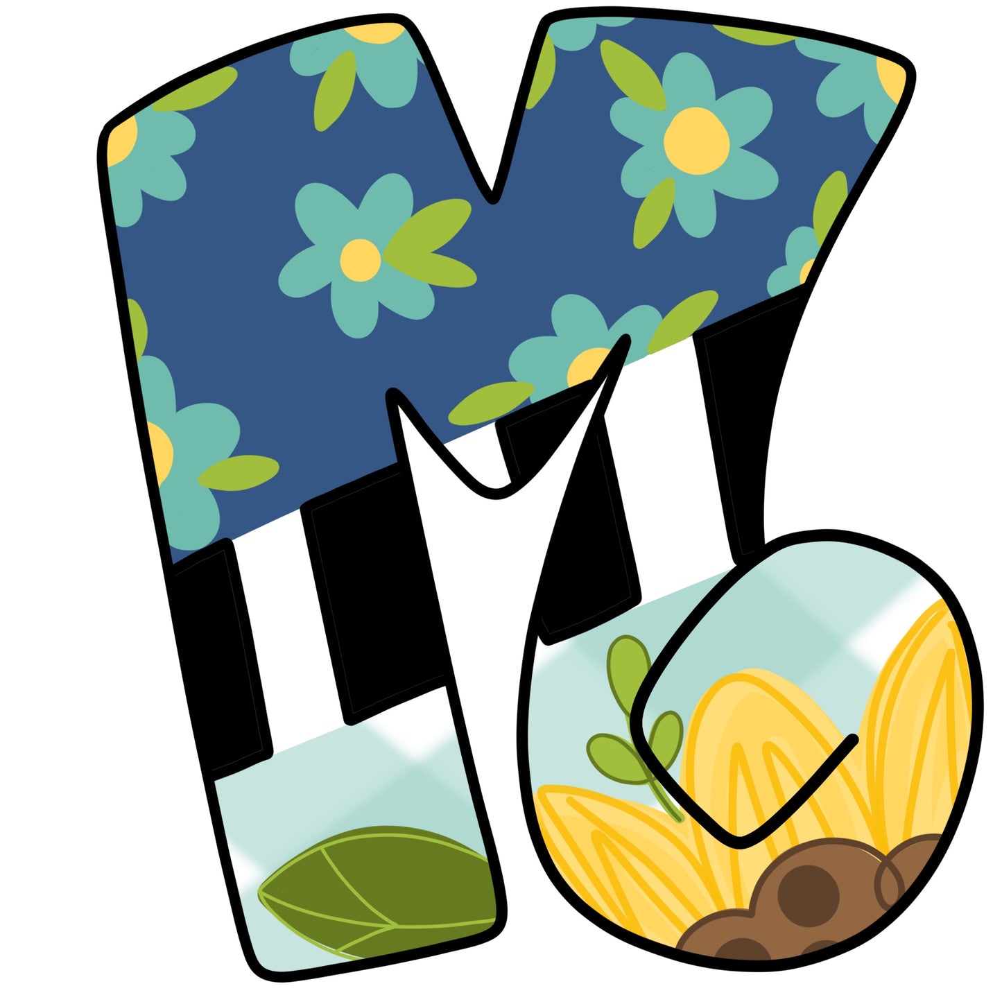Floral Alphabet (BA240)
