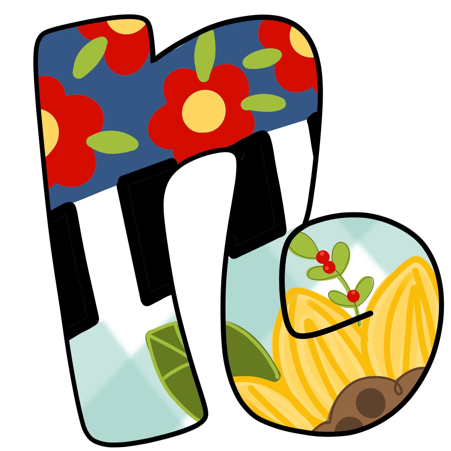 Floral Alphabet (BA240)