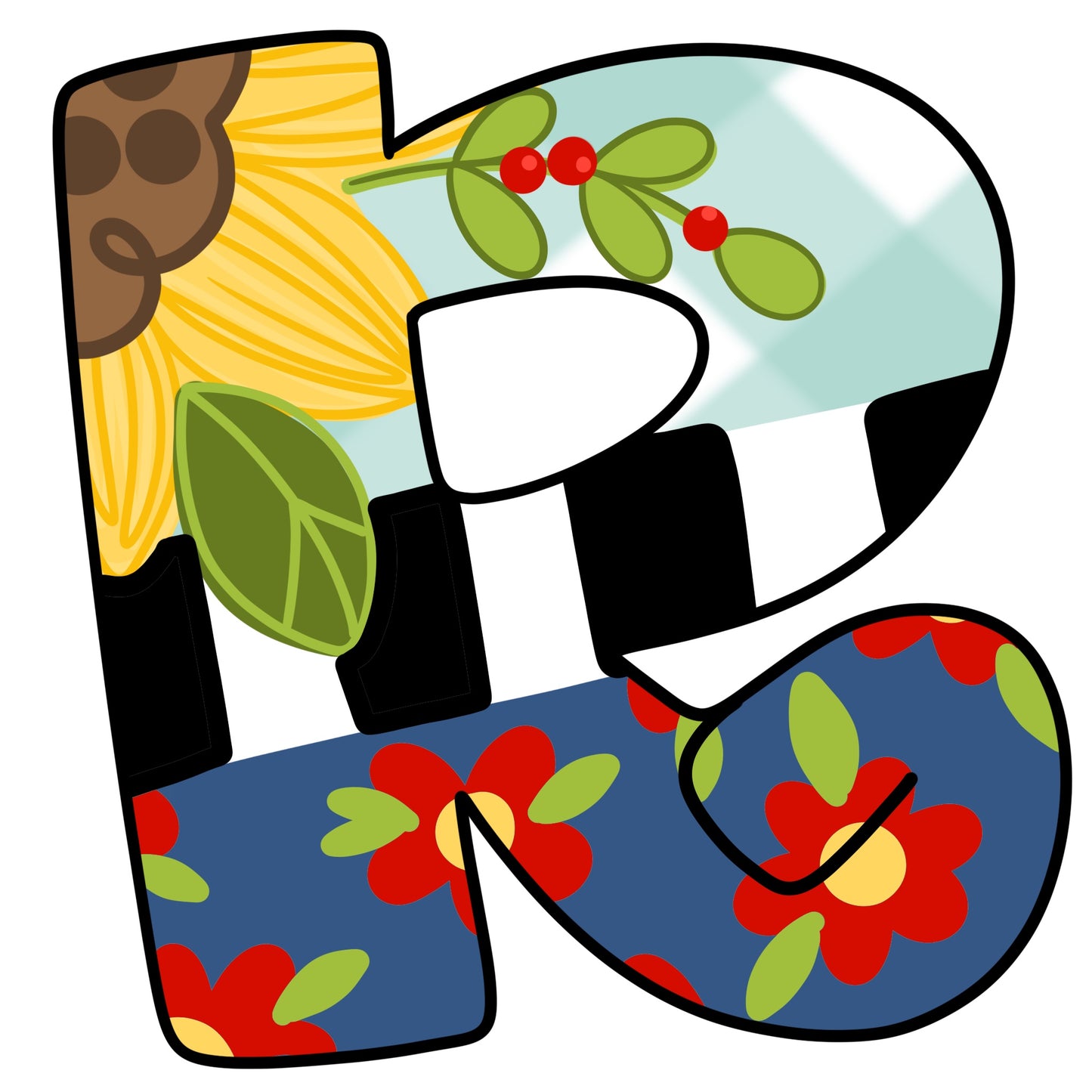 Floral Alphabet (BA240)