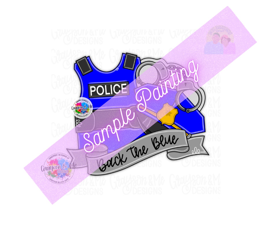 Back The Blue - Laser Ready SVG