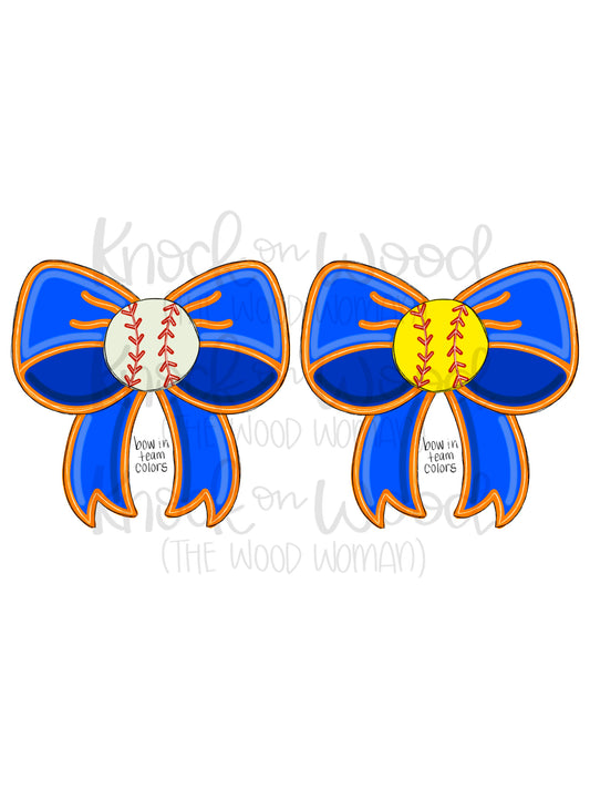 Baseball/Softball Bow 3D (KW042)