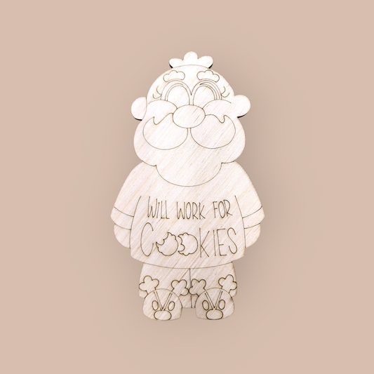 Will Work For Cookies Santa  (MJ039O)