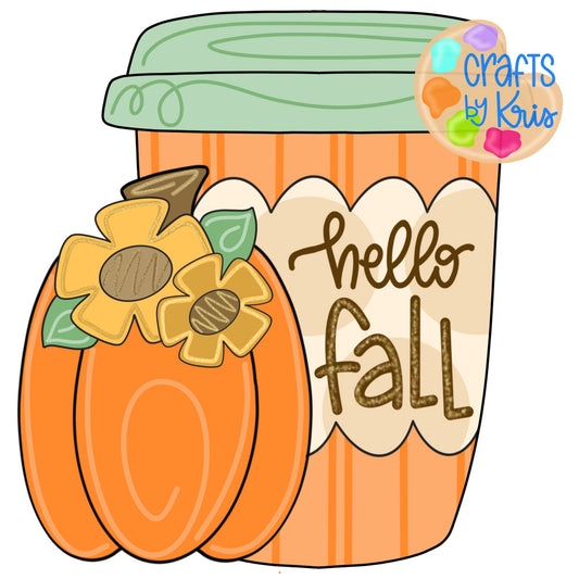 3D Hello Fall Pumpkin Latte (CK065-3D)