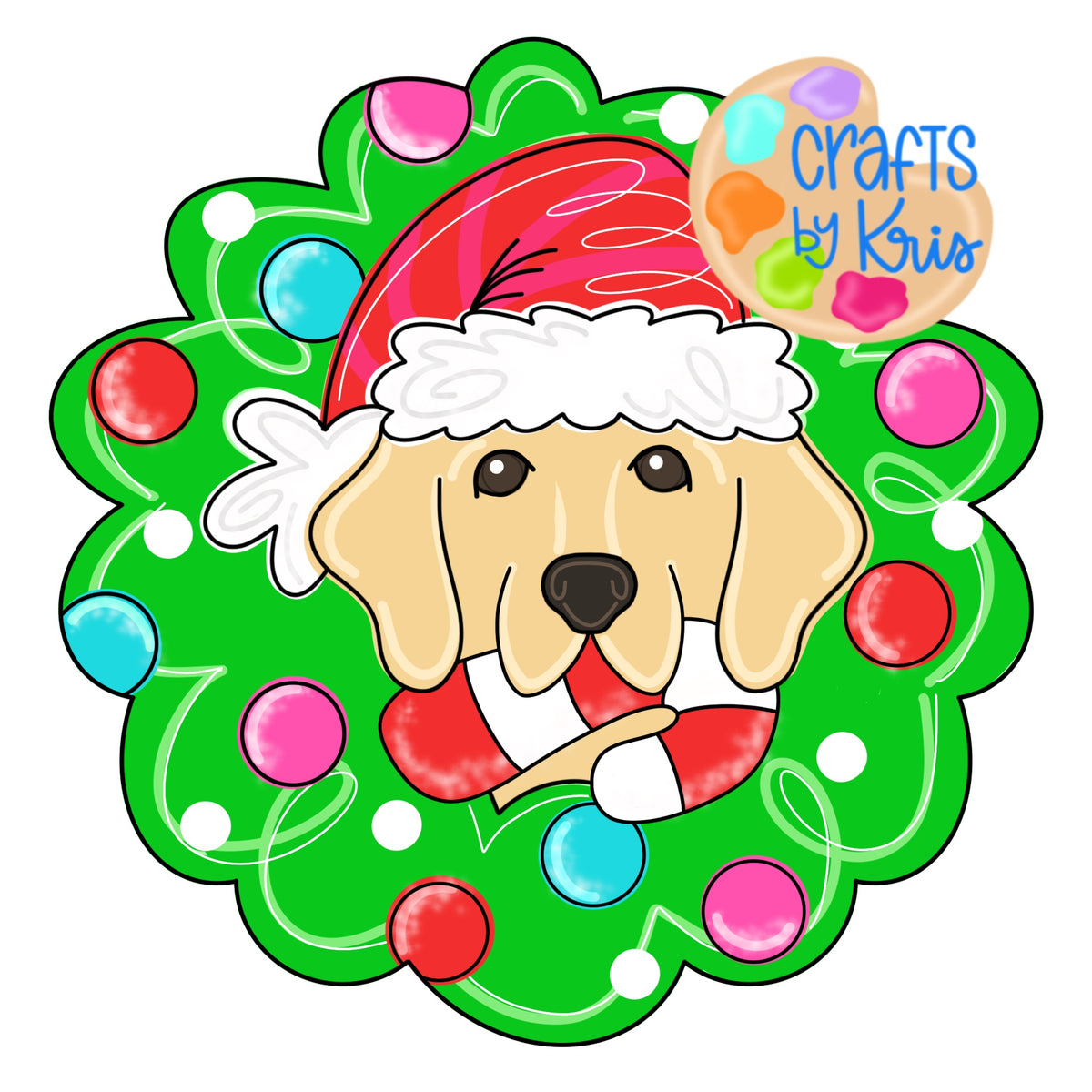 Dog Christmas Wreath (CK096)