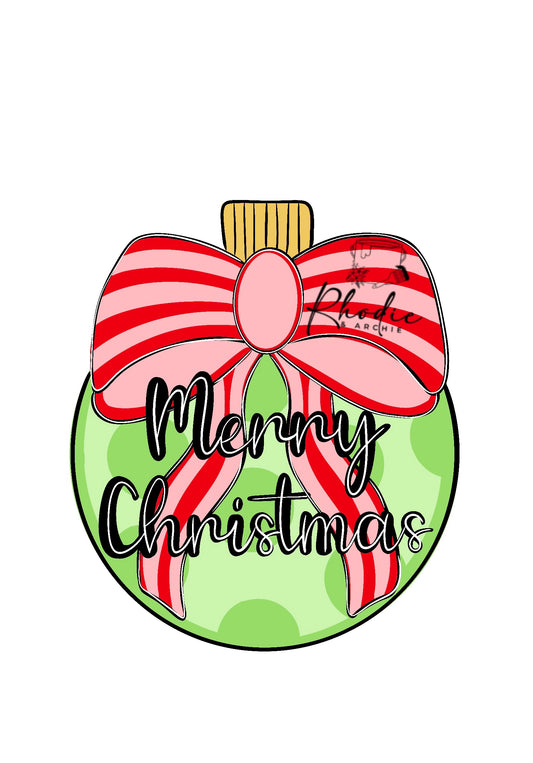 3D Merry Christmas Ball (RA139-3D)