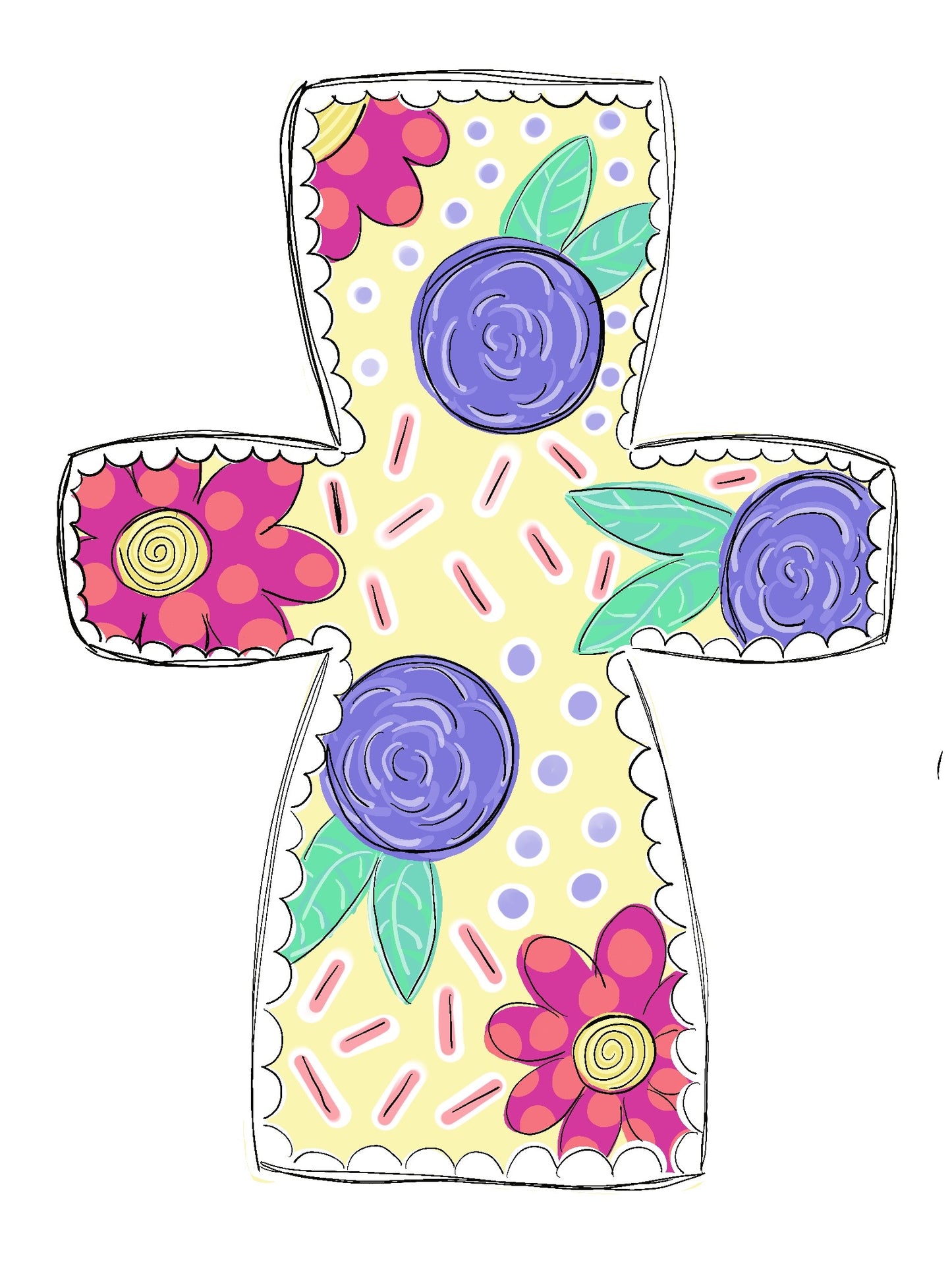 Floral Cross (RA005)