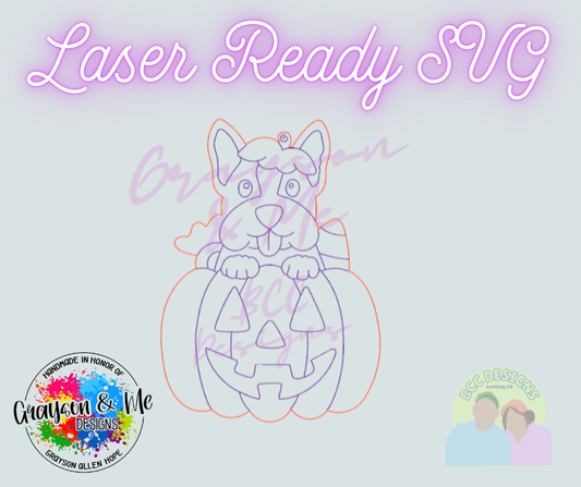 Boston Terrier Pumpkin - Laser Ready SVG