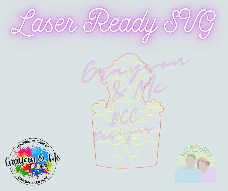 Pitbull Christmas Gift - Laser Ready SVG