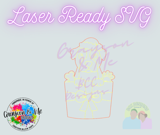 Pitbull Christmas Gift - Laser Ready SVG