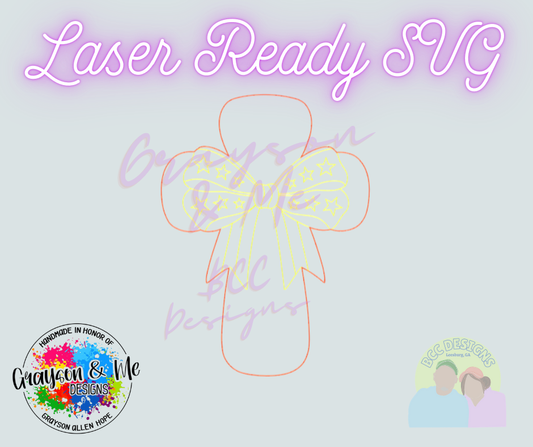 Patriotic Cross - Laser Ready SVG