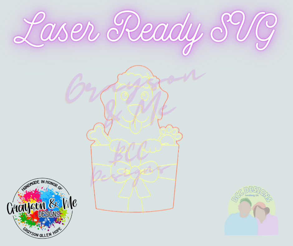 Lab Christmas Gift - Laser Ready SVG