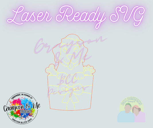 Lab Christmas Gift - Laser Ready SVG