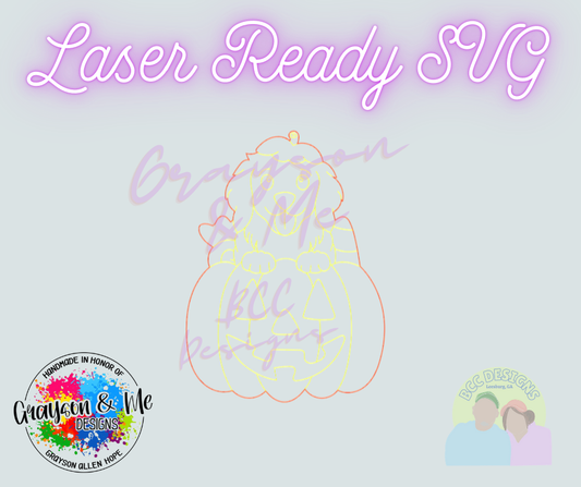 Golden Retriever Pumpkin - Laser Ready SVG \