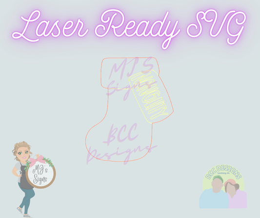 Naughty Stocking - Laser Ready SVG