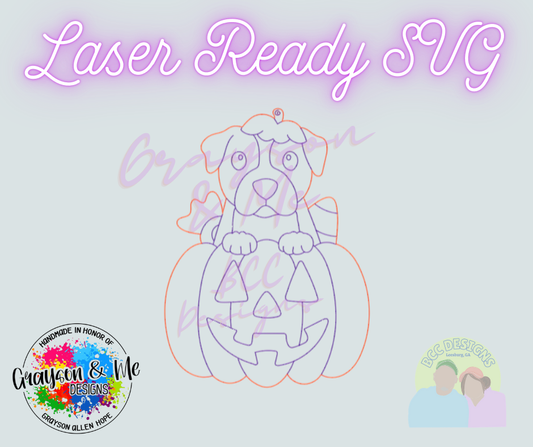 Pitbull Pumpkin - Laser Ready SVG