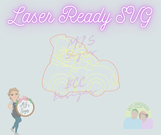 Cruisin Santa - Laser Ready SVG