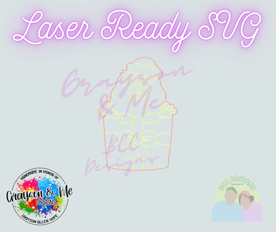 Cavalier Spaniel Christmas Gift - Laser Ready SVG