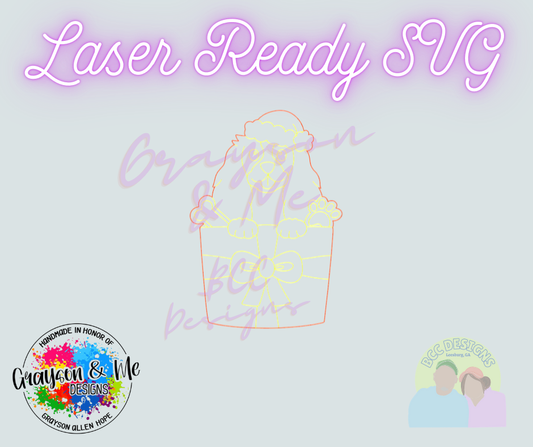 Cavalier Spaniel Christmas Gift - Laser Ready SVG