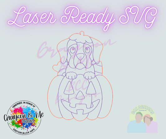 Boxer Pumpkin - Laser Ready SVG