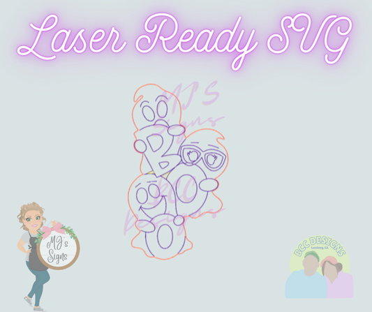 Boo Ghosts - Laser Ready SVG