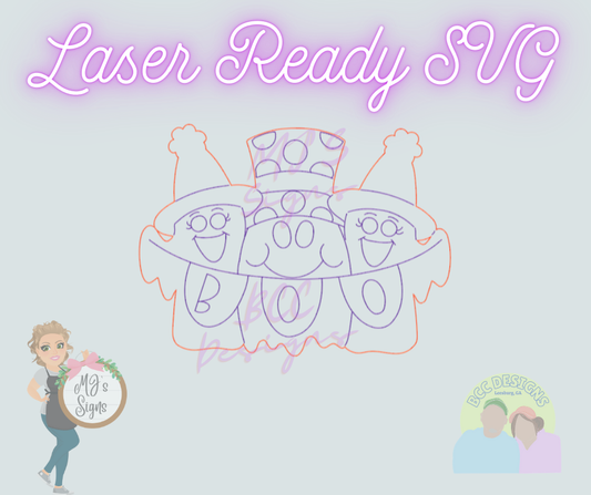Ghost Banner - Laser Ready SVG