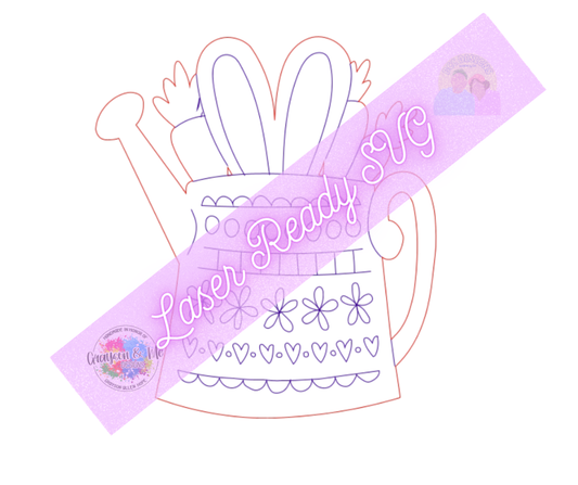 Easter Watering Can - Laser Ready SVG