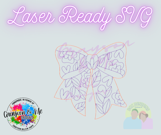 Valentine Bow - Laser Ready SVG