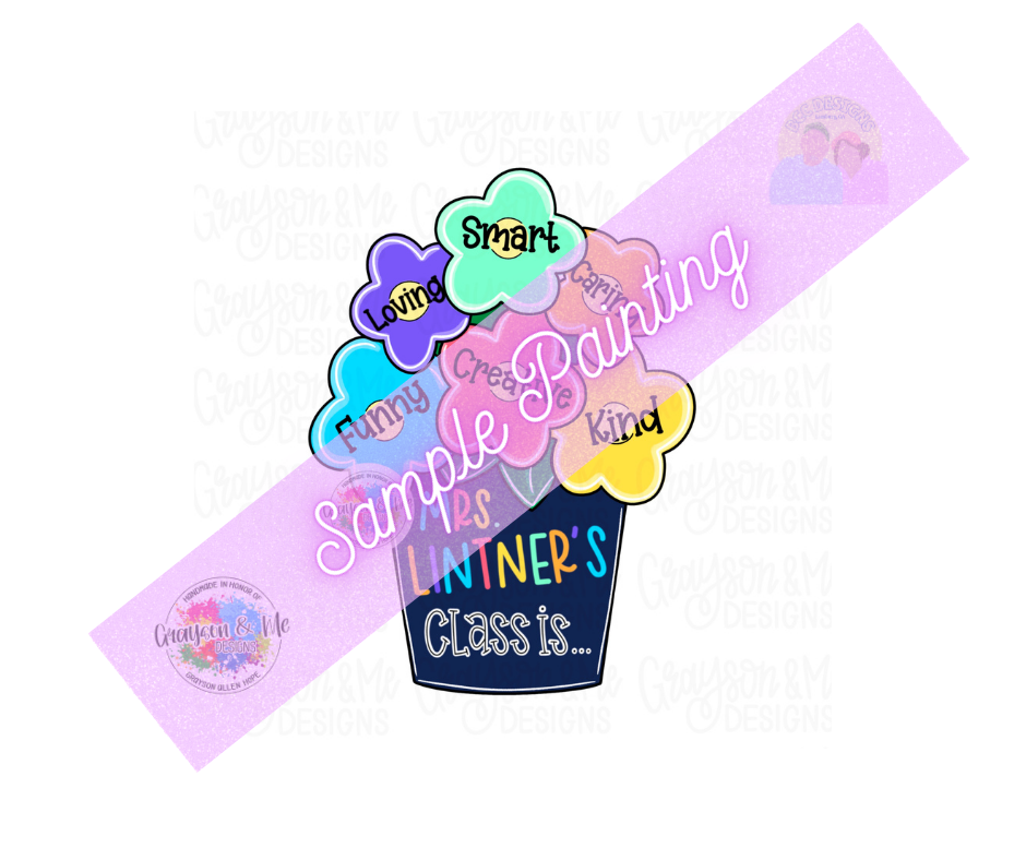 Classroom Flower Pot - Laser Ready SVG