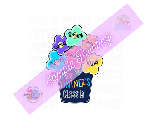 Classroom Flower Pot - Laser Ready SVG