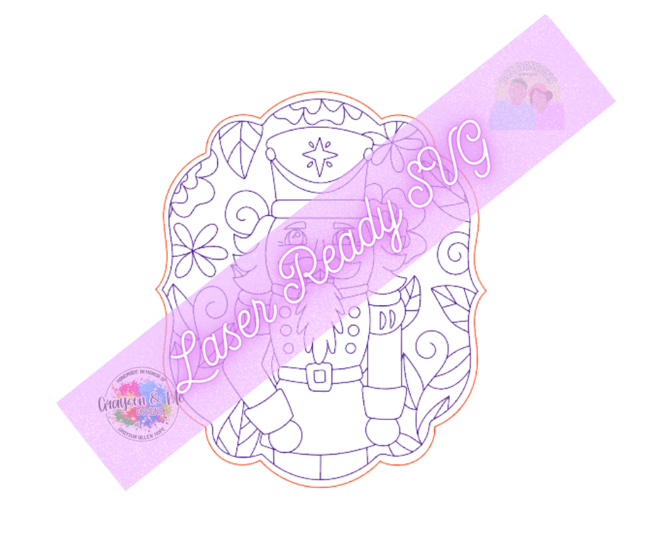 Nutcracker Plaque - Laser Ready SVG