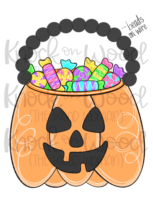 3D Candy Pail Jack O Lantern (KW0973D)