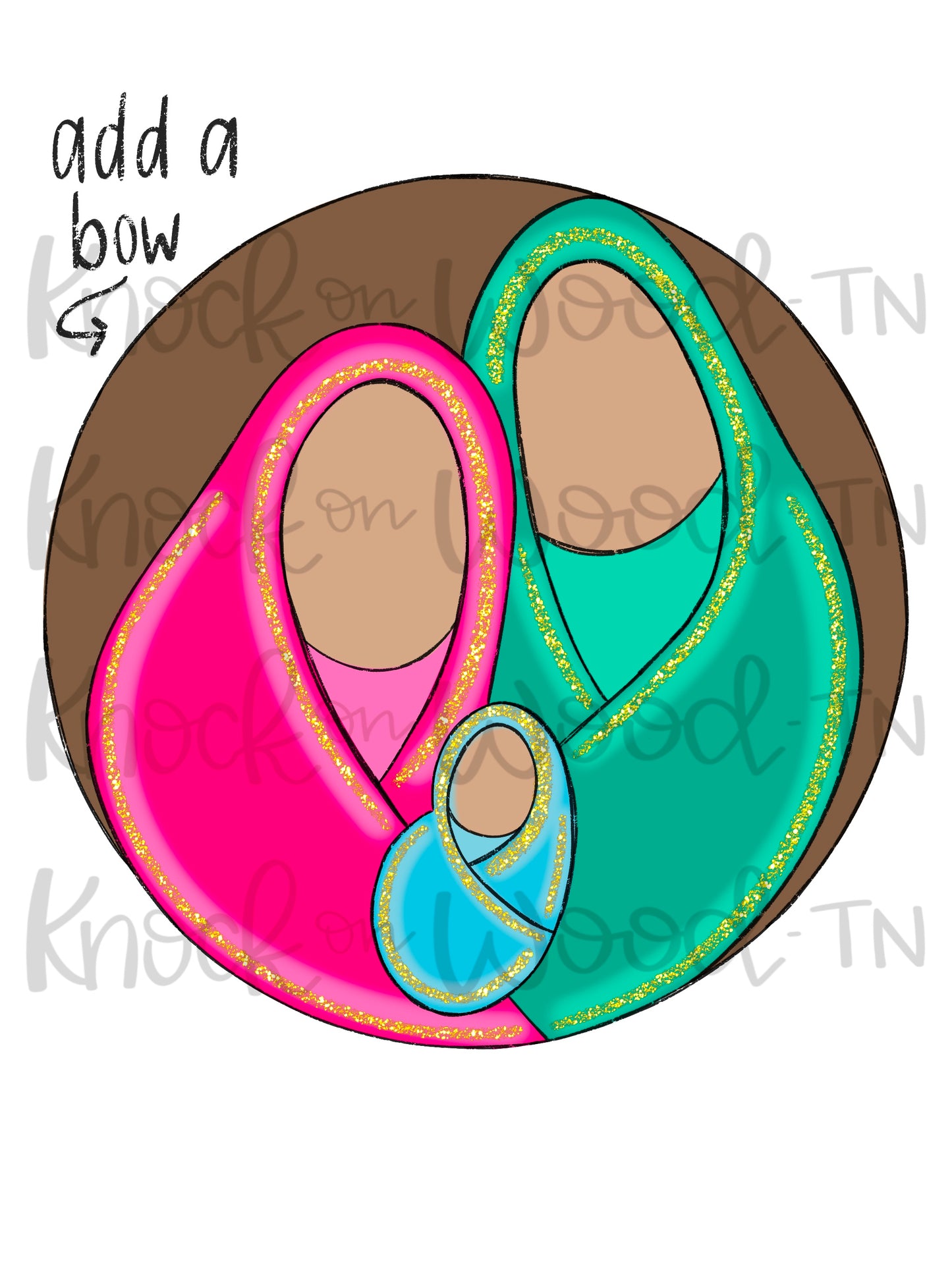 Mary & Joseph Round (KW119)