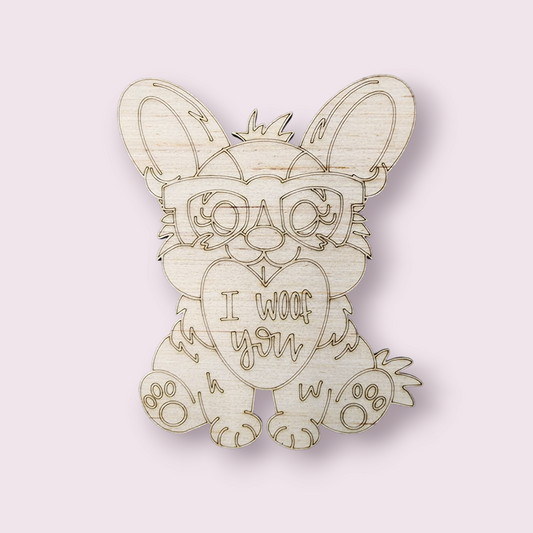 Valentine I Woof You Corgi (MJ033)