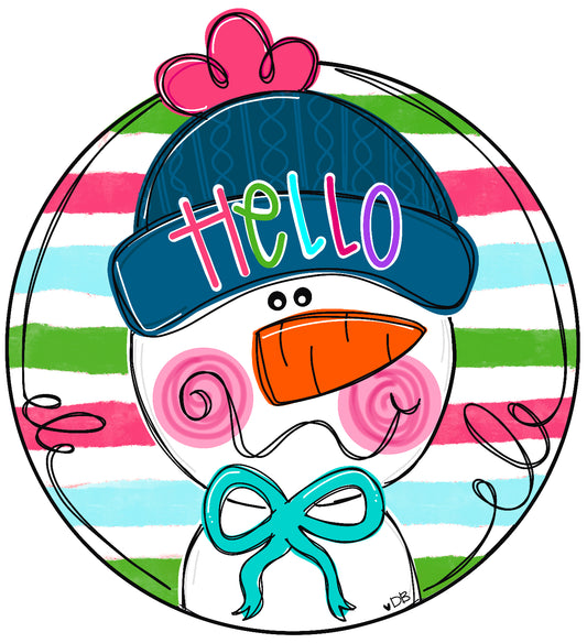 Hello Snowman Round (DB019)