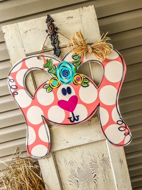 Floral Floppy Ear Bunny (DO-033)