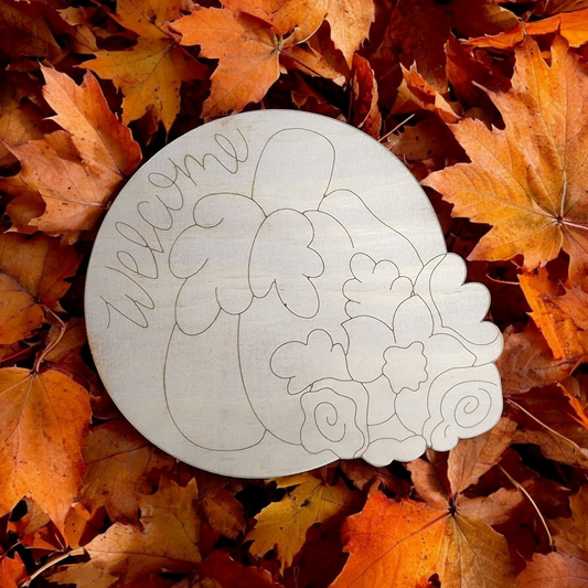 Doable Designs Welcome Pumpkin | Autumn Front Porch Decor

