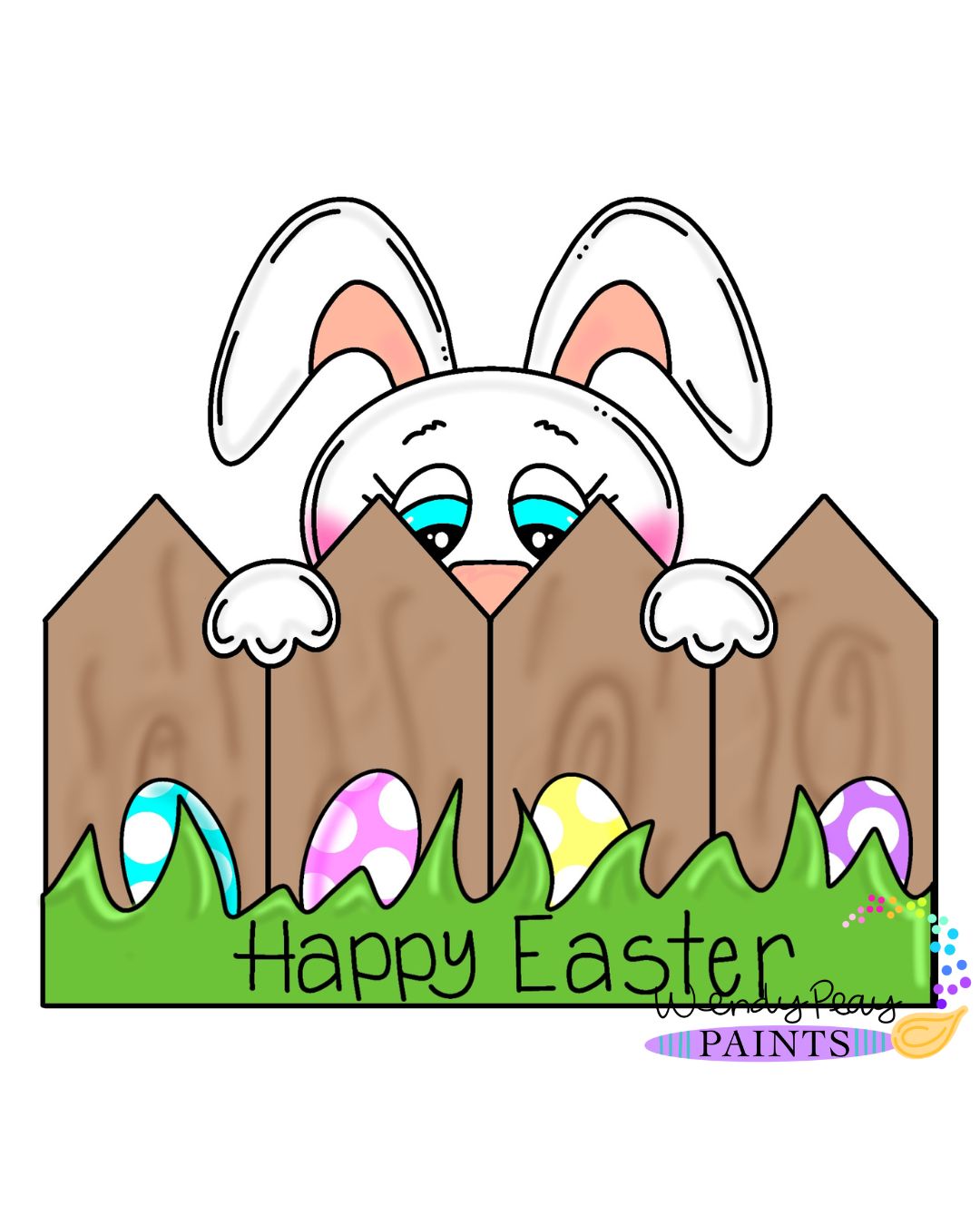 Peeking Easter Bunny (WP062)