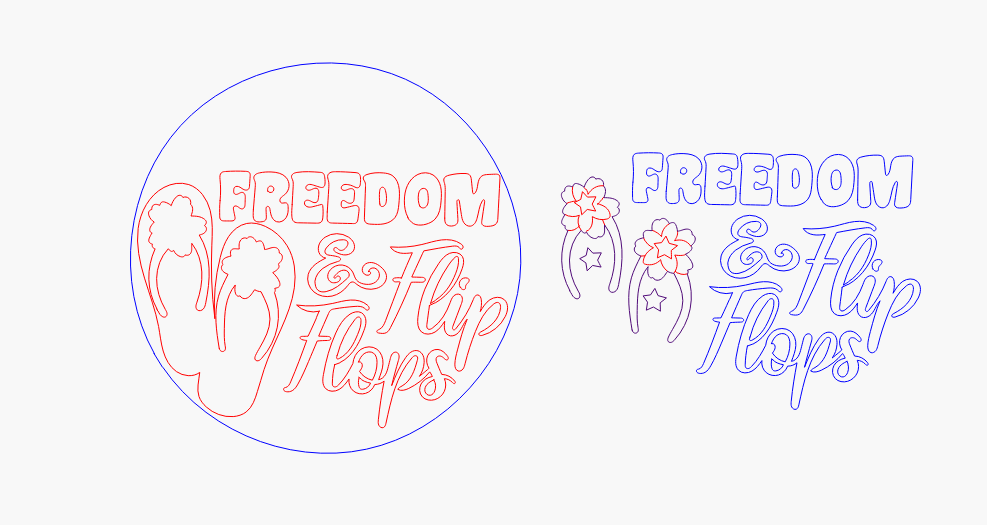 18" Freedom & Flip Flops